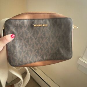 Michael Kors Brown and Tan Crossbody Bag